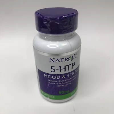 Natrol 5-Htp Mood & Stress Promotes A Calm & Relaxed Mood 50 Mg - 30 Caps 1/25 • $4.39