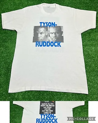 Vintage 1991 Mike Tyson VS Ruddock Mirage Las Vegas Fight T-Shirt Promo 90s XL • $149.99