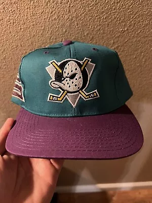 Vintage Anaheim Mighty Ducks Wraparound Snapback Hat Cap American Needle ANNCO • $29.95