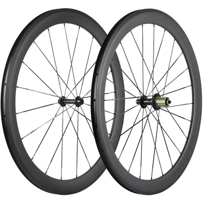 Factory Sales 700C Carbon Wheelset Clincher 50mm Carbon Bicycle Wheel Road Bike  • $315