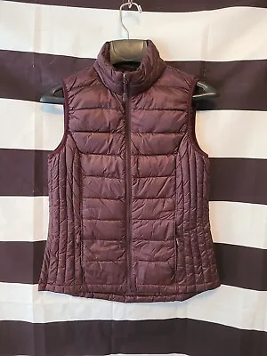 HeatKeep Down Puffer Vest Women's Small Burgundy Purple Full Zip  Lightweight • $12