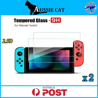 2x Nintendo Switch 9H Screen Protector Tempered Full Cover Glass Film Guard 2.5D • $5.95