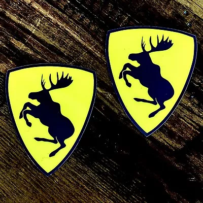 Pair (2) Prancing Moose 3” Vinyl Adhesive Decal Volvo Saab Subaru Compatible • $13.50