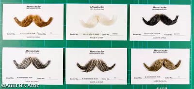 Mustache Sm Handlebar Style Synthetic Hair Costume Facial Disguise Asso. Colors • $7.98