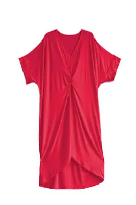 Ladies Summer Smock Ashlee Knot Dress Womans V-neck Solid A Line Loose Dresses • £2.99