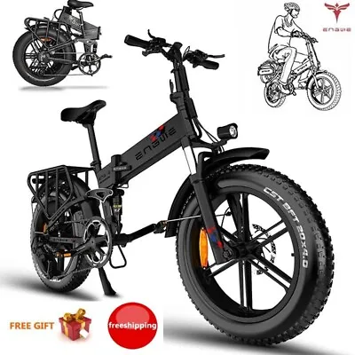 $1449.99 • Buy ENGINE 750W 48V 16AH Electric Folding Bike 20  Bicycle Fat Tire E-Bike 8 Speed