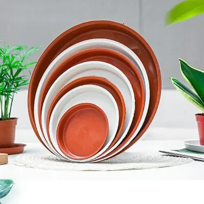 £3.11 • Buy 10x Round Flower Pot Saucer Base Plate Garden Plant Planter Drip Water Tray Home