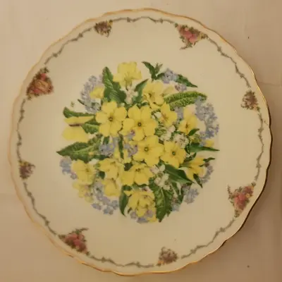 Royal Albert  China Plate  Queen Mothers Favourite Flowers Primroses. 1990 • £4