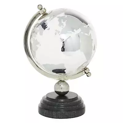 DecMode 8  Silver Globe With Marble Base And Black Base • $33.68