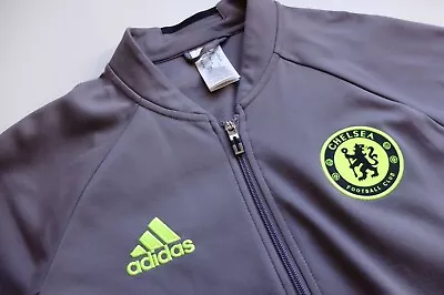 Adidas Performance Chelsea FC TT Tracksuit Jacket Grey M 2016 Football *bobbling • £28