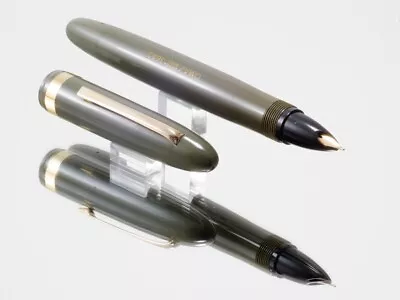 Omas Extra 361t Early Version Oversize Dove Gray Celluloid  14k Double Side Nib • $610