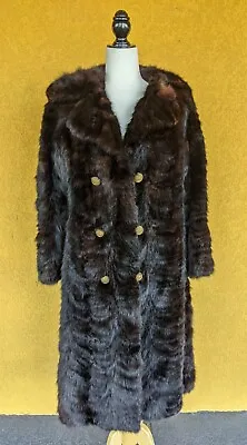 Vintage Full Length One Sz Mahogany Russian Sable Fur Coat • $795