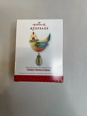 Hallmark Ornament Three French Hens 2013 # 3 Series 12 Days Of Christmas • $9.91