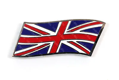 Small Metal Enamel Coloured Union Jack Flag Badge Self Adhesive • £8.99