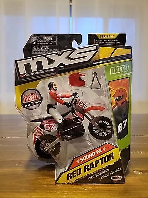 Jakks MXS Moto Xtreme Sports Red Raptor 67 Sound FX Series 13 Sealed Pkg • $21.99