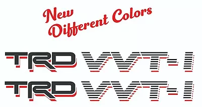 TRD VVTI With Shadow Vinyl Sticker Decals - VVTI TRD - SET Of 2 • $15