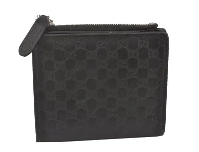 Authentic GUCCI Micro Guccissima Leather Bifold Wallet Purse 544475 Brown 0063H • $0.99