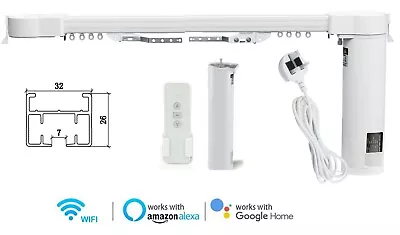 £199 • Buy 1M-8M Made To Measure Fully Assembled Smart Electric Curtain Rail, Smart Curtain
