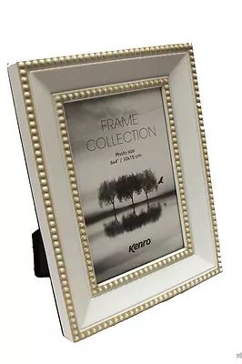 £5.49 • Buy 6x4 WHITE BEADED DESIGN 6 X 4  FRAME By KENRO