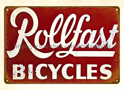 Rollfast Bicycles Bike Metal Tin Sign Wall Decor Accessories • $18.93