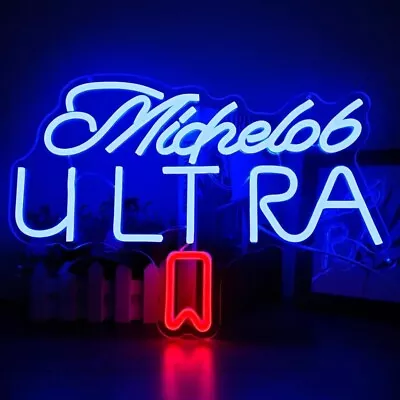 Michelob Ultra Neon Beer Sign Bar Light Cave Wall Lamp Pub LED Man Decor Gift • $59.99