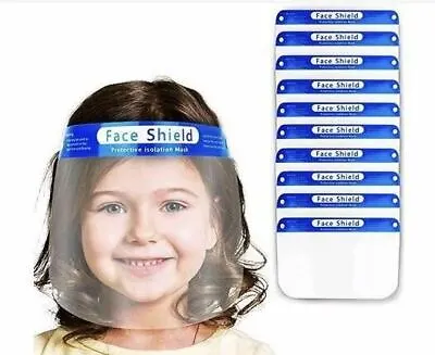 5/10/200 PACK Kid's Face Shield Anti-Fog; Full Face Mask For Children Wholesale • $182.99