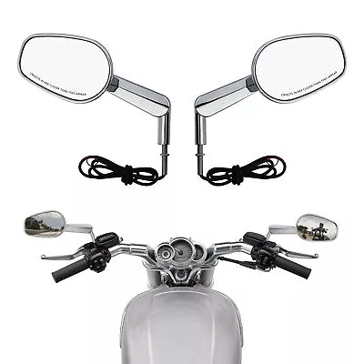 Rear View Mirrors Muscle LED Turn Signals Light Fit For Harley V-ROD VRSCF 09-17 • $36.50