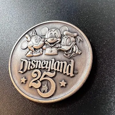 Disney Vintage Disneyland 25th Anniversary Coin Mickey Mouse Minnie Donald Duck • $29.99