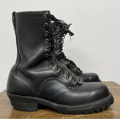 Very Rare Vintage Wesco Fireman Boots 1992 Year  US 10D Black Leather • $2267.57