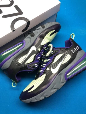 $129 • Buy Nike Mens Air Max 270 React Comfort Sneakers Purple Green Sizes US 8, 9 & 10