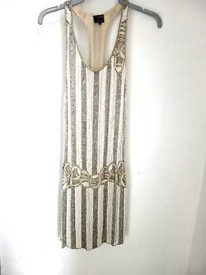 Kate Moss Heavily Beaded Flapper Dress Size 12 • £35
