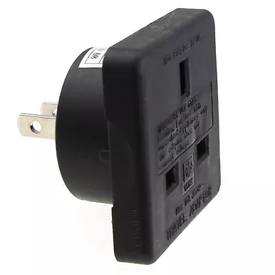 USA/Canada Travel Adapter Plug To UK 3 Pin Socket Black • £5.92