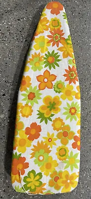 Vintage 70'S Travel Tabletop Ironing Board Sleeve Floral Flower Power Hippie • $30