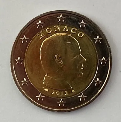 MONACO - 2 € Euro Circulation Coin  2012 UNCIRCULATED COIN • $6.50