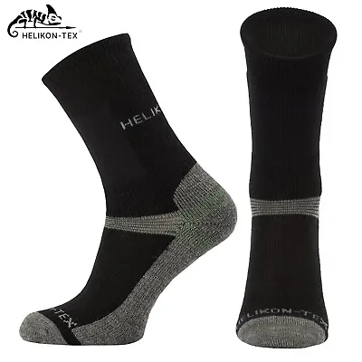 Winter Warm Heavyweight Socks Helikon Tex Tactical Outdoor ECW Black 3-5-10 Pack • £33.17