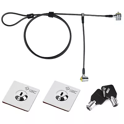 I3C Twin Head Laptop Security Cable Locks Keyed With Anchor Plate Hardware S... • $45.96