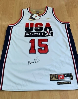 $954.22 • Buy Signed Nike Magic Johnson 1992 Olympic Barcelona Dream Team Usa Jersey Auto #15