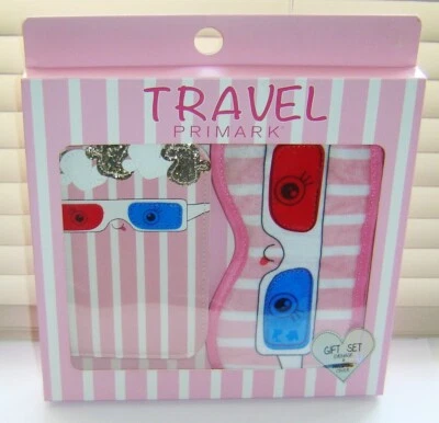£2.99 • Buy Primark Girls Passport Cover / Holder & Eyemask Gift Set In Pink NEW UNUSED