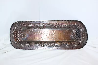 VINTAGE HAMMERED COPPER FRUIT TRAY (Made IN INDIA) • $33