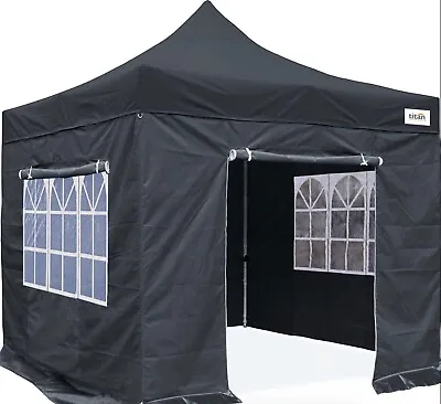 TITAN GAZEBO® HEAVY DUTY POP UP MARQUEE TENT 3m X 3m 40mm HEX WITH ZIPPER SIDES • £249.99