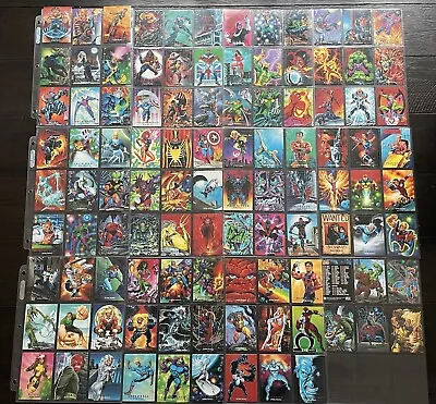 1992 Marvel Masterpieces Cards Complete Set ~ 100 Base + 5 Spectra-Etch Bonus • $100