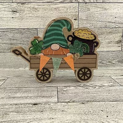 AGD St Patrick's Decor - Banner Gnome Chunky Wagon Sitter • $12.95