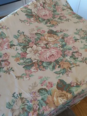 1991 Vintage Fabric Upholstery Fabric By Stanley King Shabby Chic Roses 25 Yards • $199