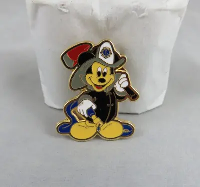 Disney / Lions Club Pin - Mickey Mouse Fireman Firefighter - Black Uniform • $24.50