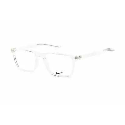 Nike Unisex Eyeglasses Clear Demo Lens Plastic Square Shape Frame NIKE 7130 900 • $40.99