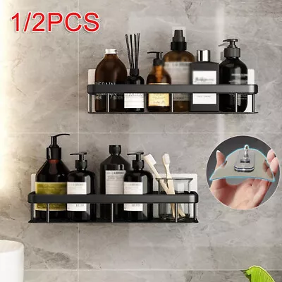 1/2PCS Rack Kitchen Shower Shelf Organiser Storage Bathroom Caddy Self Adhesive • $26.99