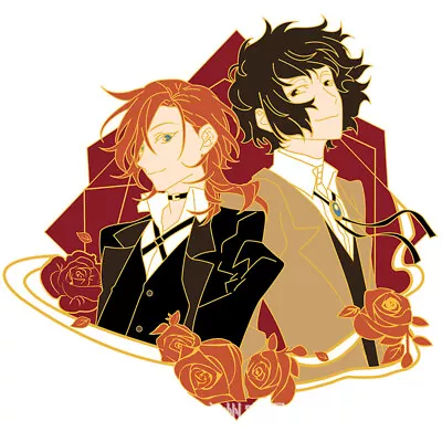 Bungo Stray Dogs Dazai Osamu Nakahara Chuuya Cosplay Metal Brooch Pin Alloy Gift • $8.48