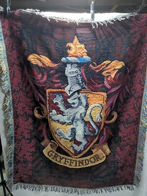 Harry Potter Woven Tapestry Throw Blanket 44 X 58 Inches Gryffindor Shield • $29.99