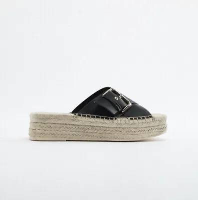 $59.99 • Buy Zara Jute Wedge Sandals Sz 8 New