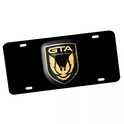 1987 1990 Classic Pontiac GTA Trans Am Black & Gold Eagle License Plate • $17.95